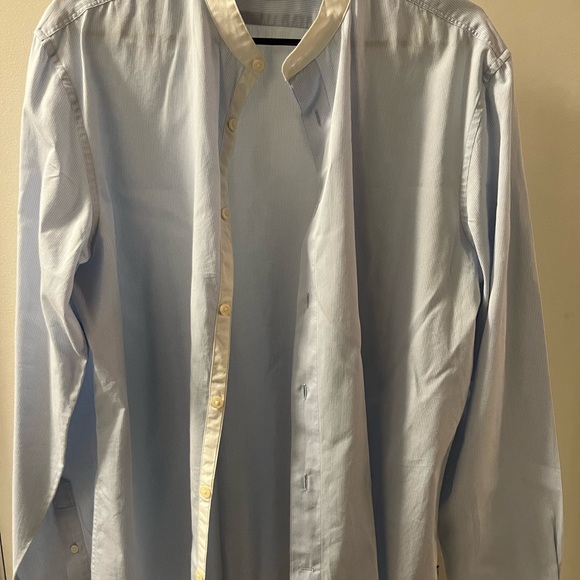 John Varvatos Medium button up Henley dress shirt. In great used condition. - Picture 4 of 5